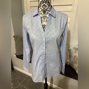 Light Blue pinstripe Button-Up Shirt size 8
